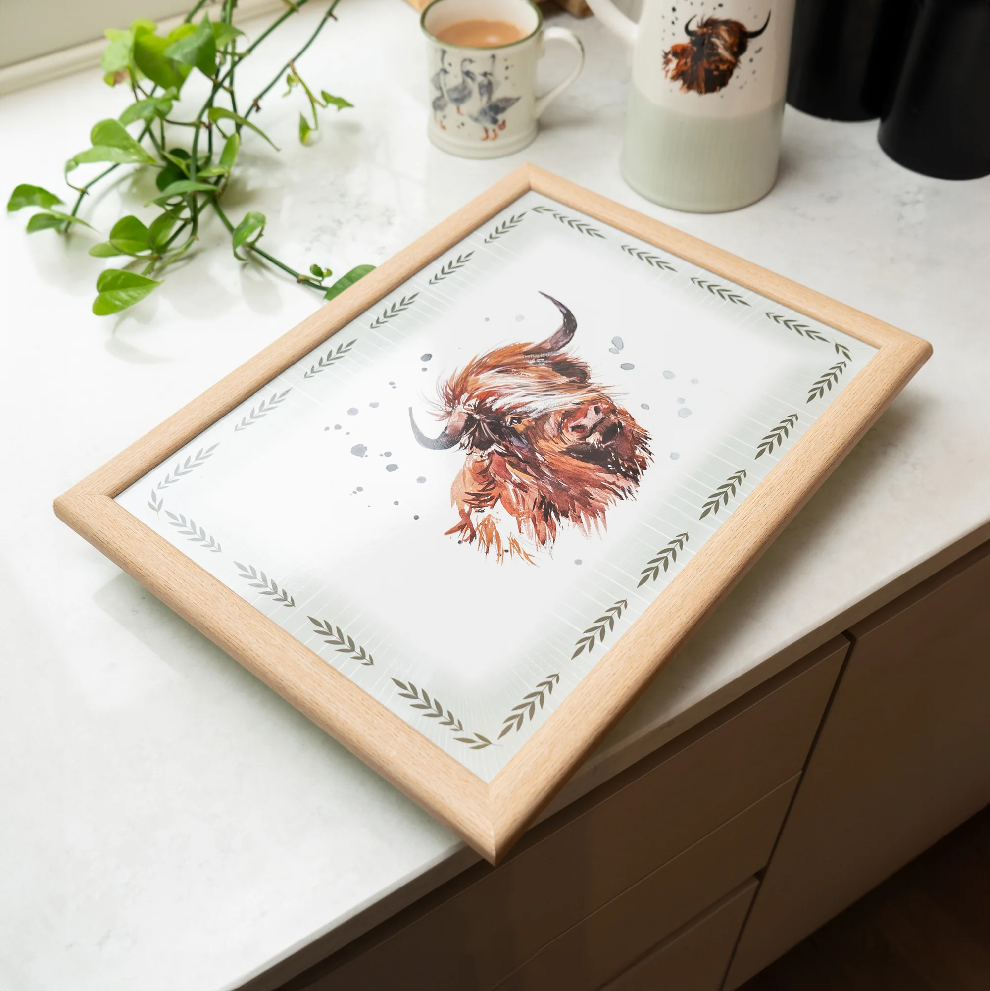Charming Highland Cow Lap Tray - Image 3