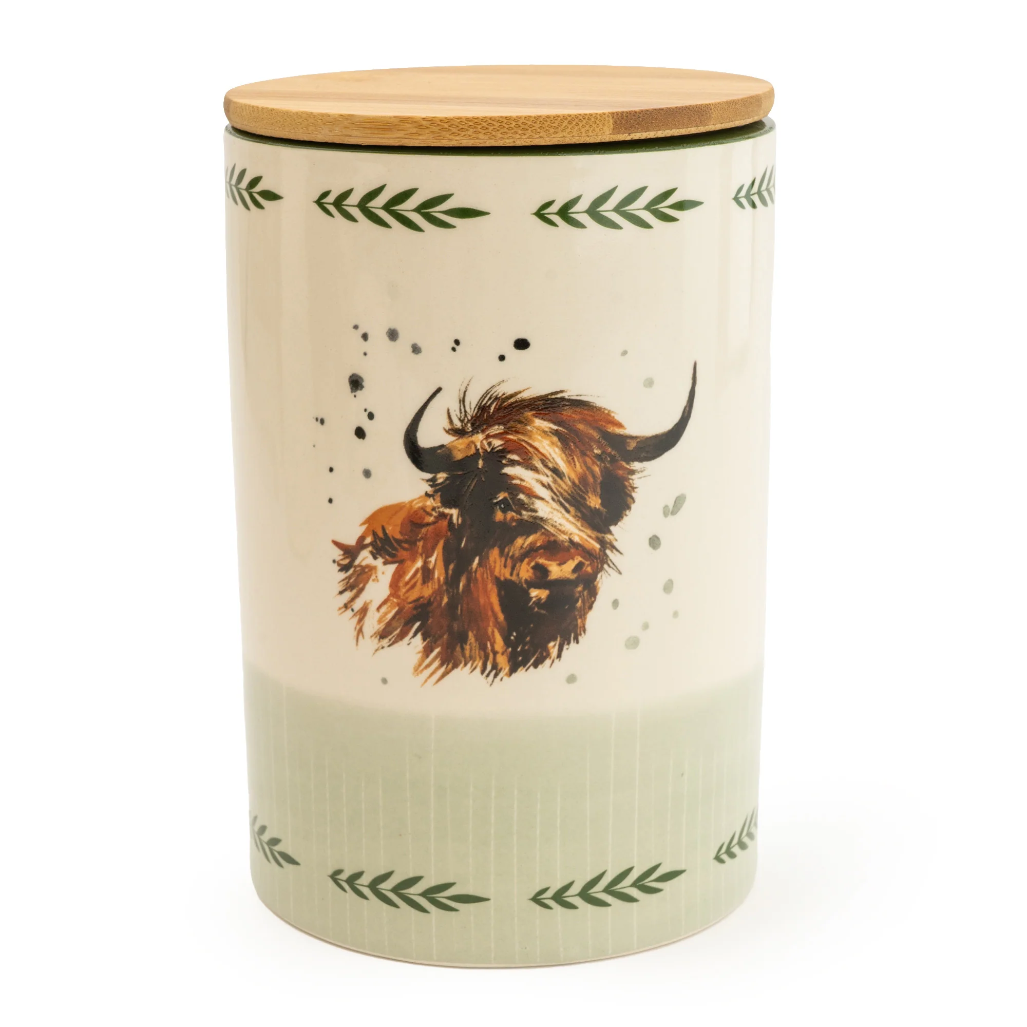 Rustic Highland Cow Storage Jar - Image 2