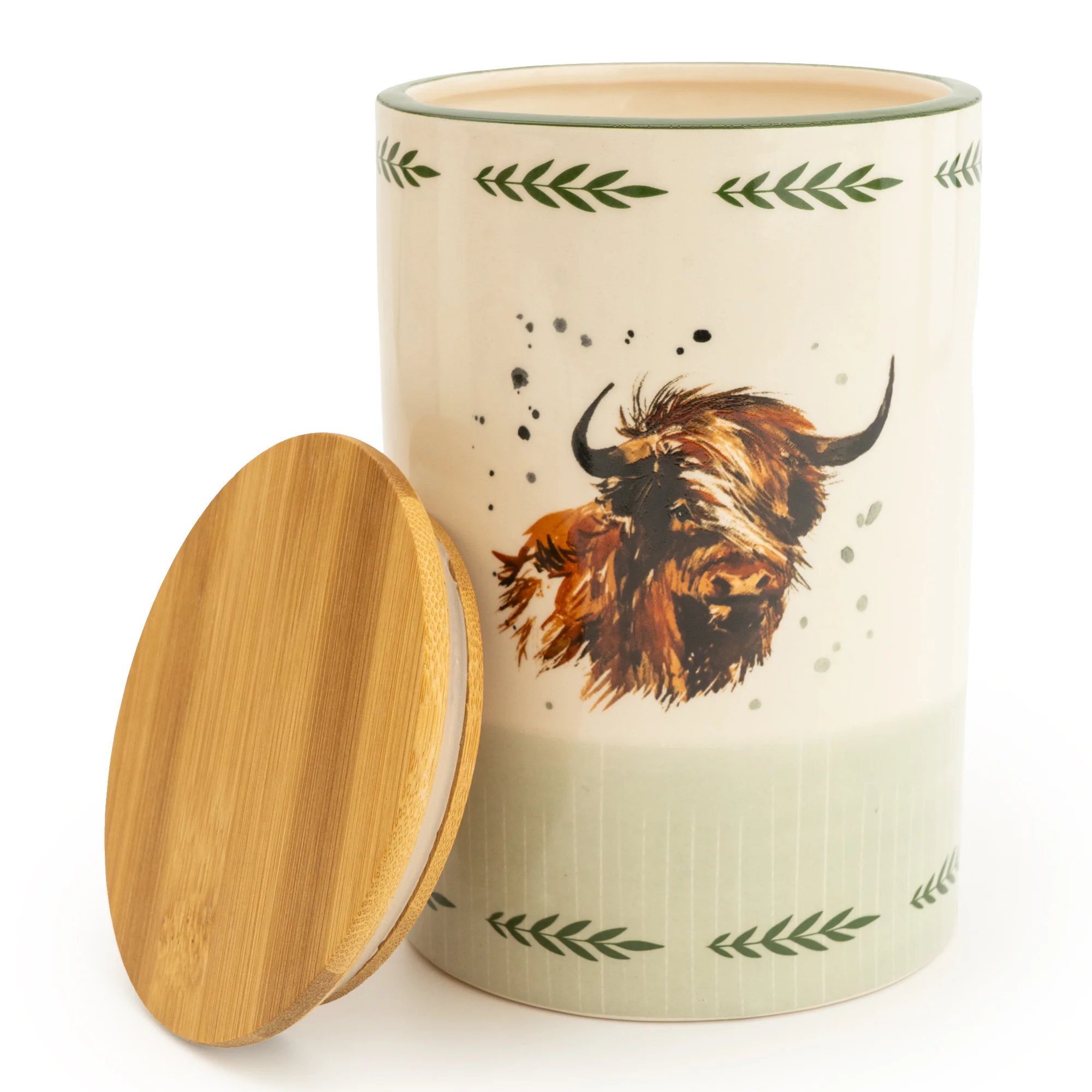 Rustic Highland Cow Storage Jar - Image 3
