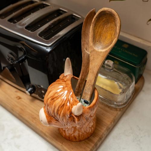 Highland Cow Utensil Jar - Image 3