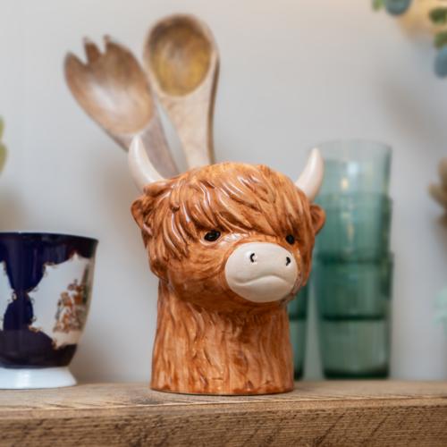 Highland Cow Utensil Jar - Image 4