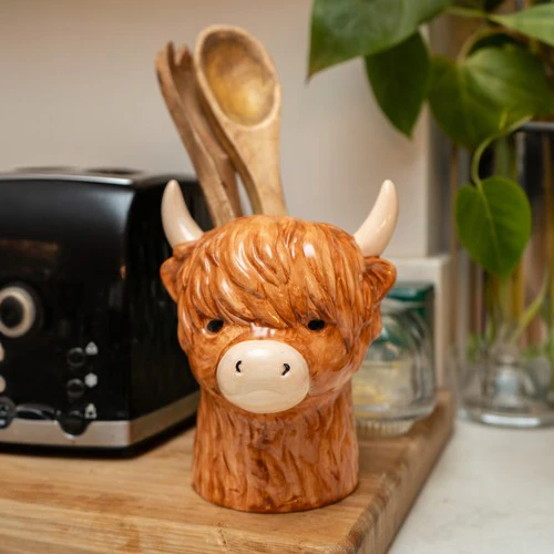 Highland Cow Utensil Jar - Image 7