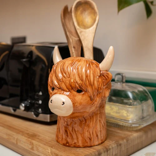 Highland Cow Utensil Jar - Image 8