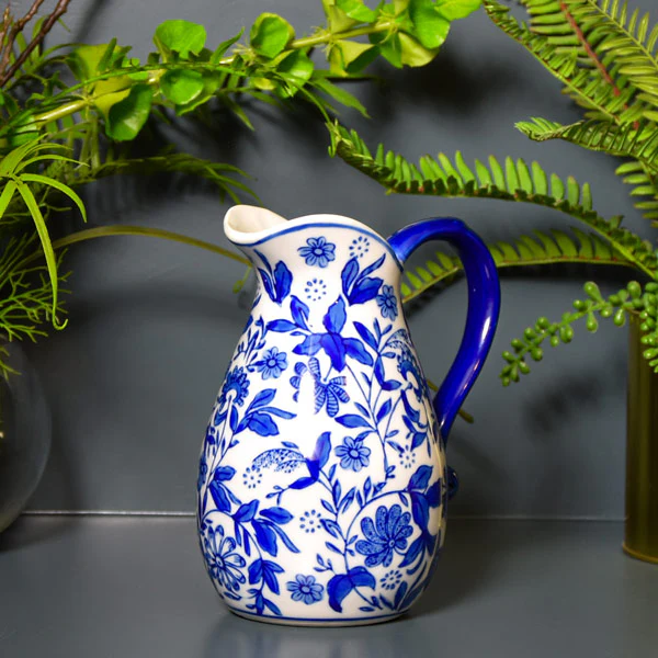 Jug - Blue/White Design - Image 2