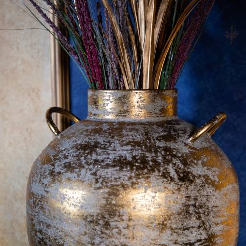 Large Antique Gold Decorative Vase - Image 10