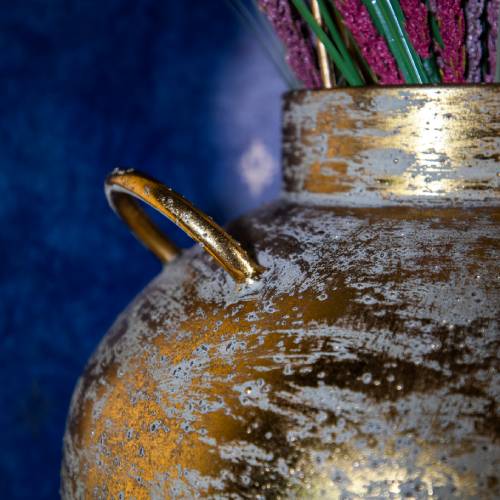 Large Antique Gold Decorative Vase - Image 2
