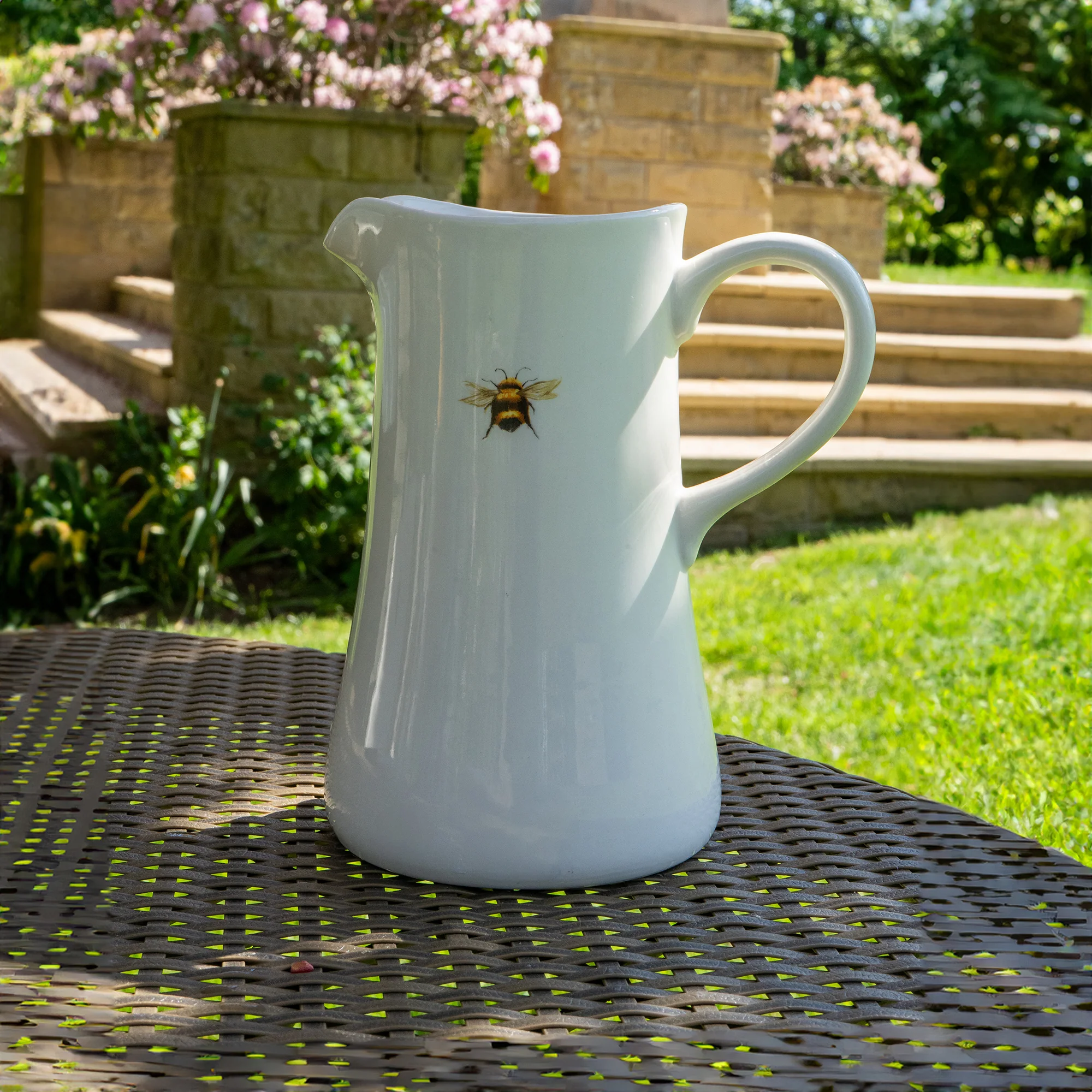 Large Ceramic Jug with Bee Embellishment - Image 2