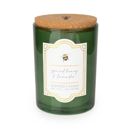 Large Glass Scented Candle with Cork Lid - Bee Orchard Blossom - Image 10