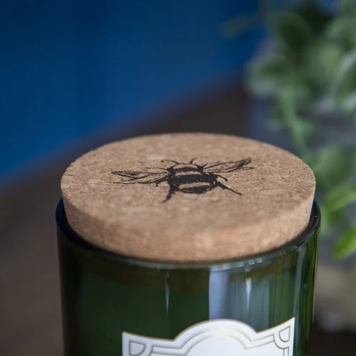 Large Glass Scented Candle with Cork Lid - Bee Orchard Blossom - Image 5