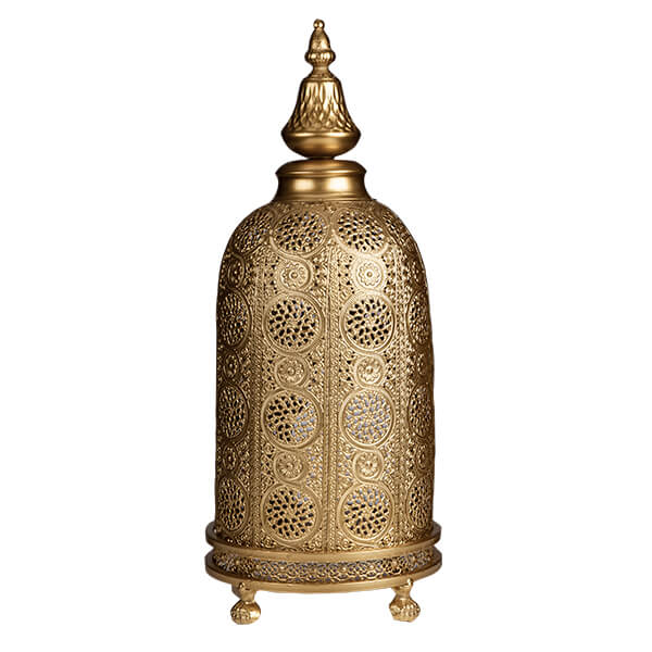 Large Detailed Gold Lantern - Image 2