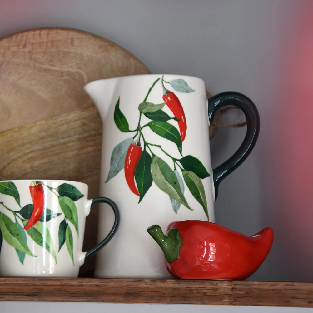 Large Jug with Chilli Illustration - Image 2
