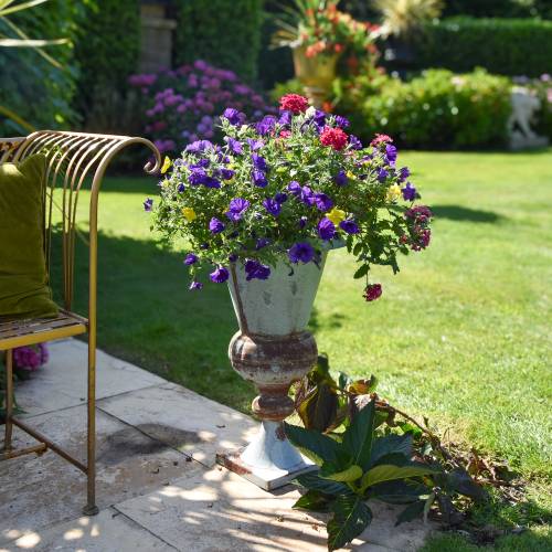 Large Oxidised-Metal Effect Rustic Planter - Image 2