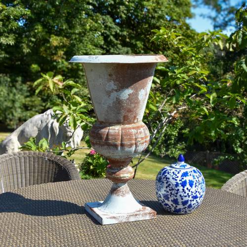 Large Oxidised-Metal Effect Rustic Planter - Image 4