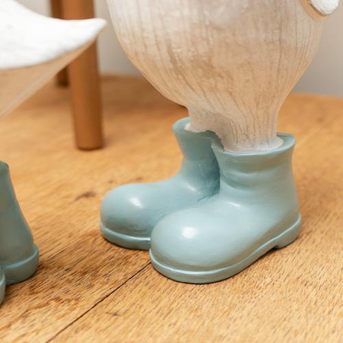 Large Resin Duck with Light Blue Wellies - Image 3