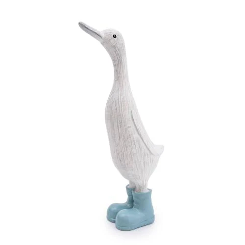 Large Resin Duck with Light Blue Wellies - Image 6