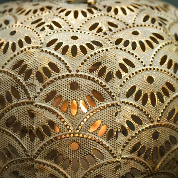 Exquisite Large Gold Lantern with Intricate Detailing - Image 4