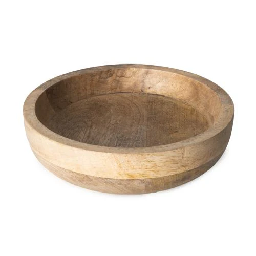 Large Round Mango Wood Bowl - Image 5