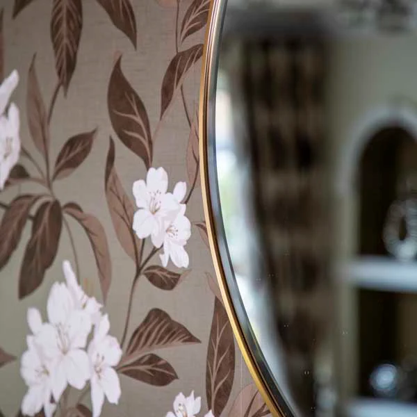 Large 80CM Round Mirror with Gold Metal Frame - Image 5