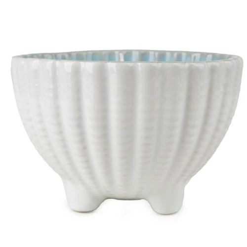 Large Shell Candle in a Reactive Glaze Pot - Image 7