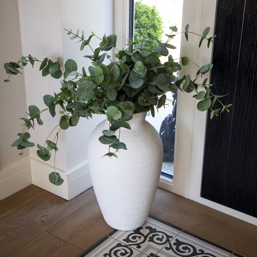 Large Traditional White Vase - Image 3