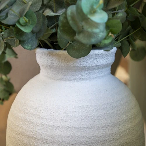 Large Traditional White Vase - Image 4
