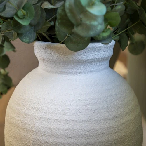 Large Traditional White Vase - Image 5