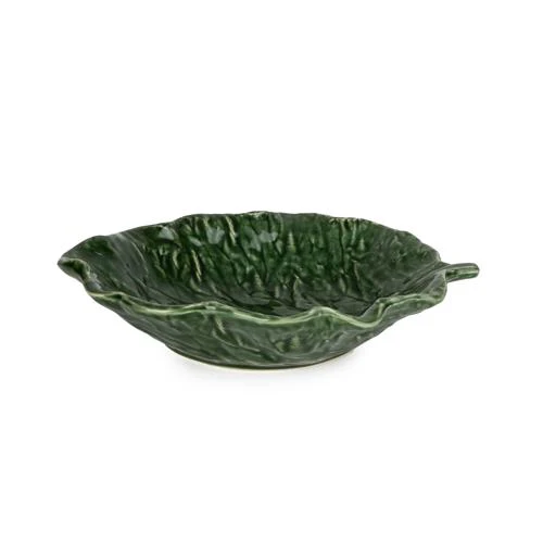 Leaf-Shaped Ceramic Plate - Green - 21cm - Image 2