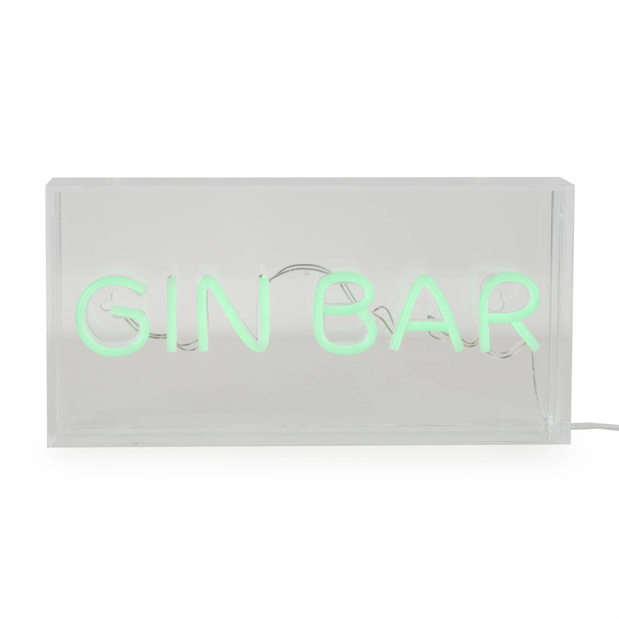 Retro Green Neon Light Box Gin Bar - Image 3