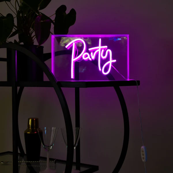 Retro Pink Neon Sign Box Party - Image 2