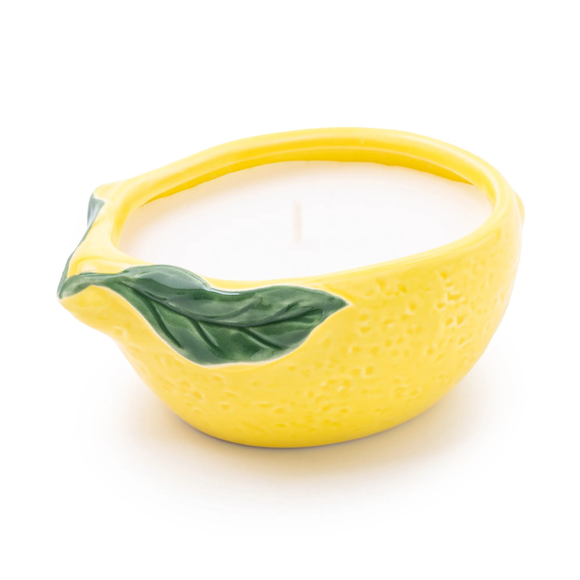 Lemon Ceramic Candle Mediterranean Lemon & Sicilian Basil Scent - Image 5
