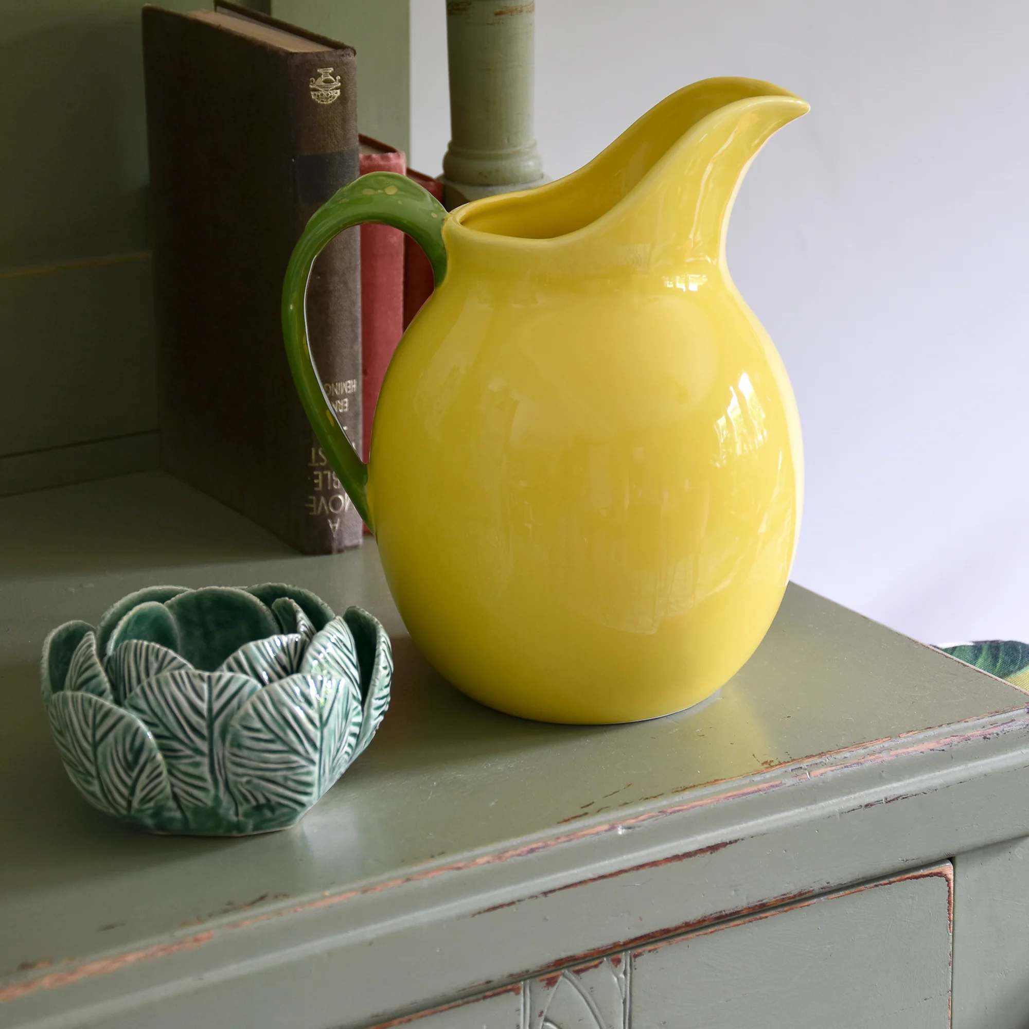 Ceramic Jug Reactive Glaze - Lemon