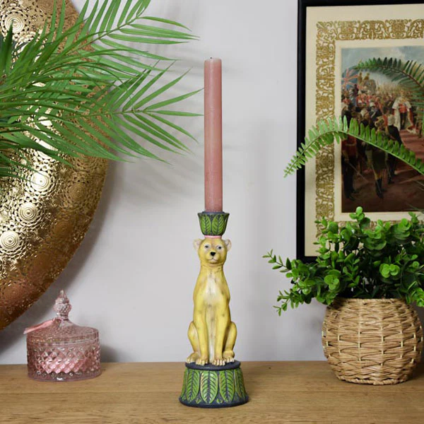 Leopard Design- Dining Candleholder