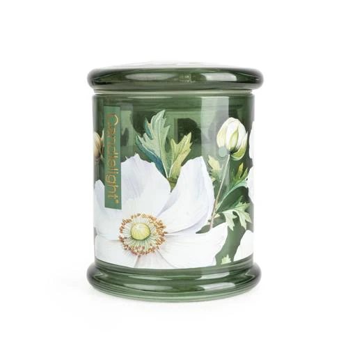 Large White Poppy & Sage Lidded Jar Candle - Image 6