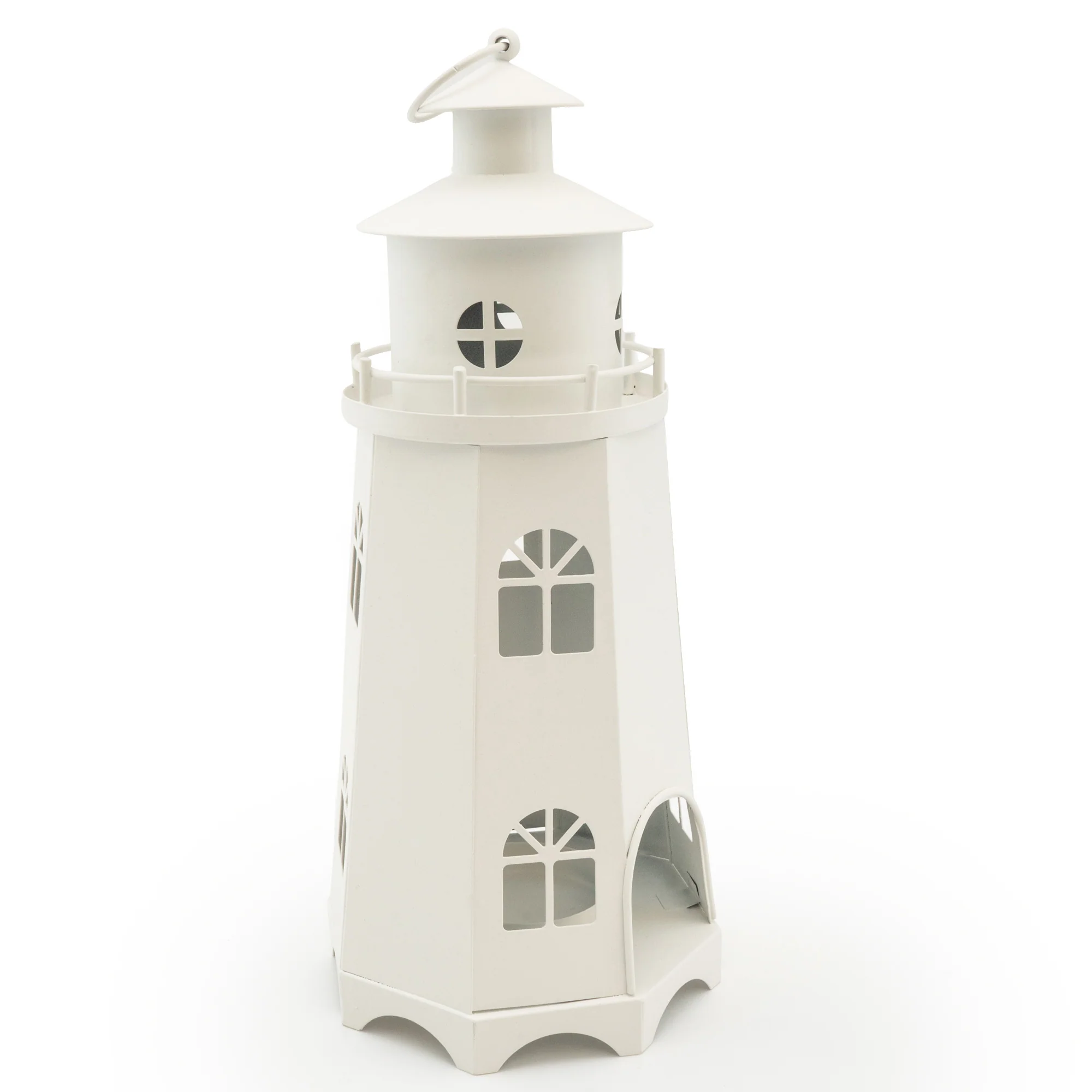 Elegant Matt White Lighthouse Lantern - Image 3