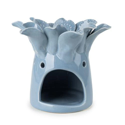Lotus Flower Blue Ceramic Wax Melt Burner - Image 3