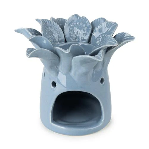 Lotus Flower Blue Ceramic Wax Melt Burner - Image 4