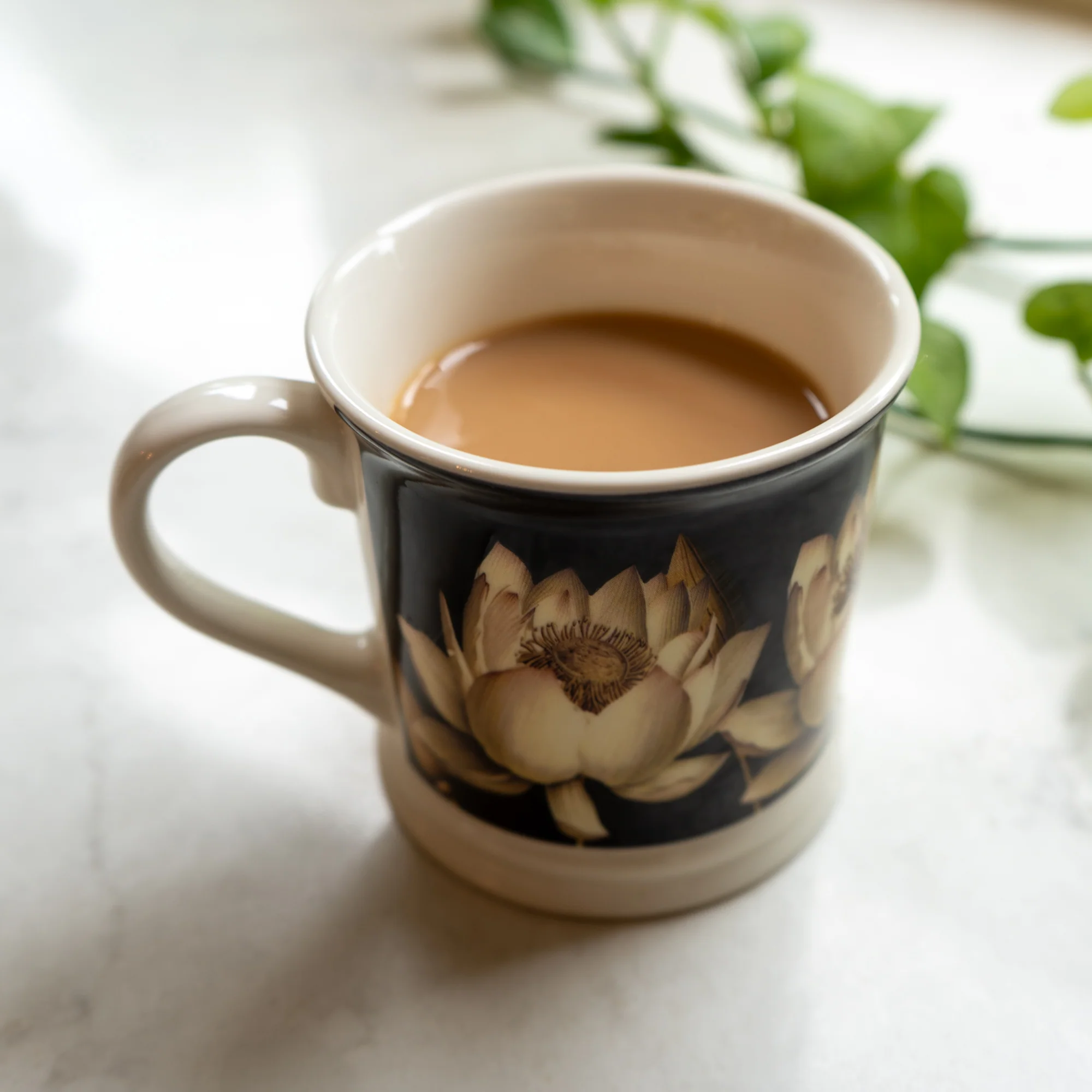 Lotus Flower Blue Tankard Mug - Image 3