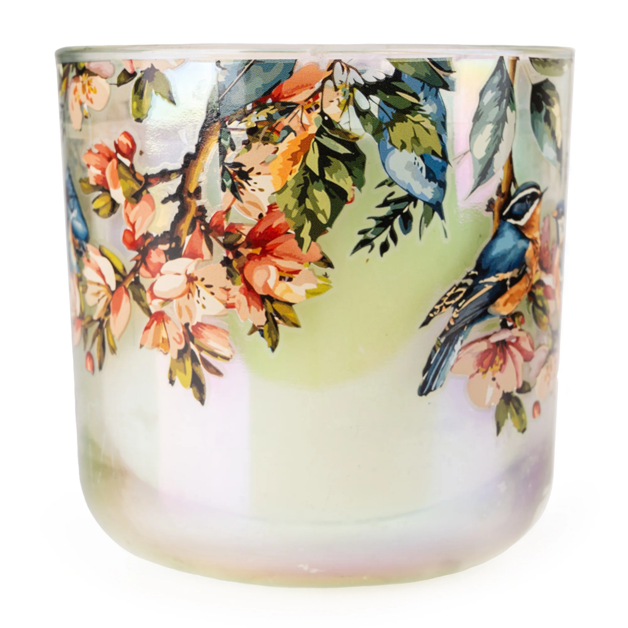 Lustre Green LED Candle with Garden Blooms Scent - Image 2