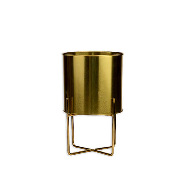 Elegant Medium Pot On Stand -  Gold - Image 2