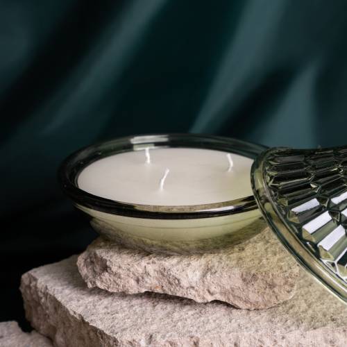 Luxury Groves of Corsica Candle in Green Glass Holder - Image 2