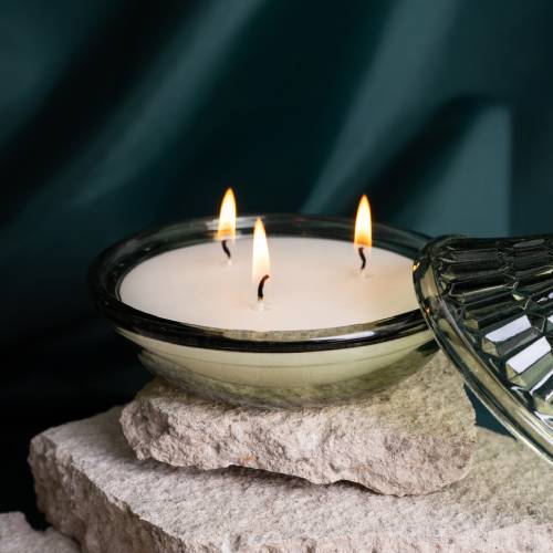 Luxury Groves of Corsica Candle in Green Glass Holder - Image 3