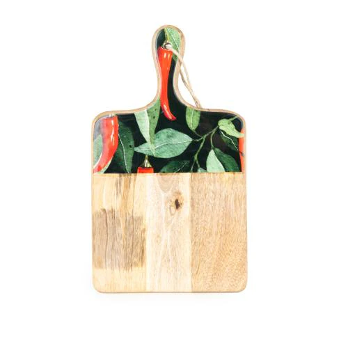 Mango Wood Paddle Board with Chilli Enamel - Image 5