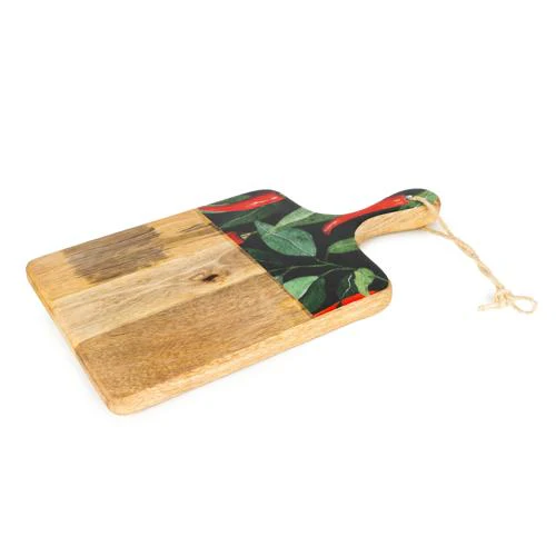 Mango Wood Paddle Board with Chilli Enamel - Image 6