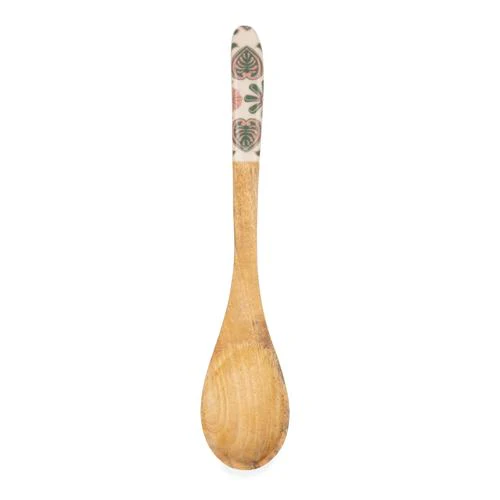 Mango Wood Spoon & Fork Set with Meze Enamel - Image 3