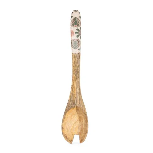 Mango Wood Spoon & Fork Set with Meze Enamel - Image 5