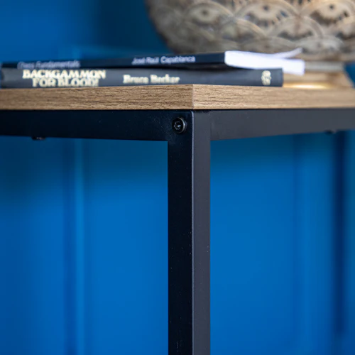Elegant Oak Console Table - Wood & Metal Design