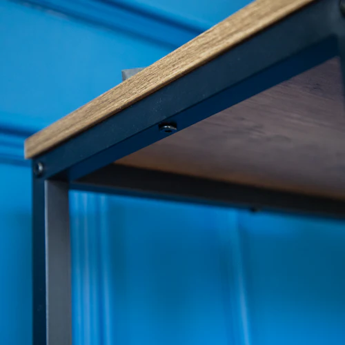 Elegant Oak Console Table - Wood & Metal Design - Image 4