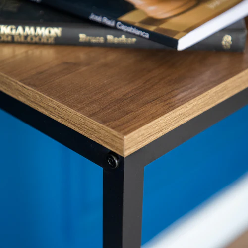 Elegant Oak Console Table - Wood & Metal Design - Image 6
