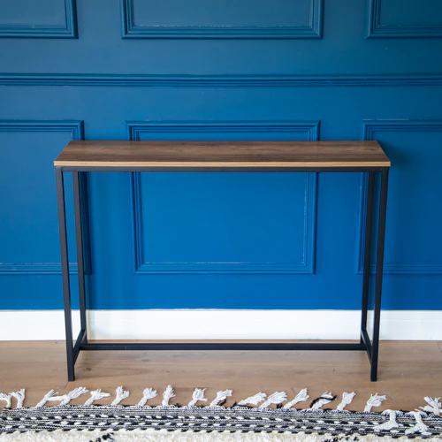 Elegant Oak Console Table - Wood & Metal Design - Image 9