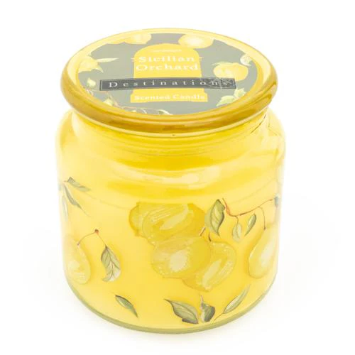 Mediterranean Lemon Grove Scent 'Sicilian Orchard' Lidded Candle Jar - Image 2